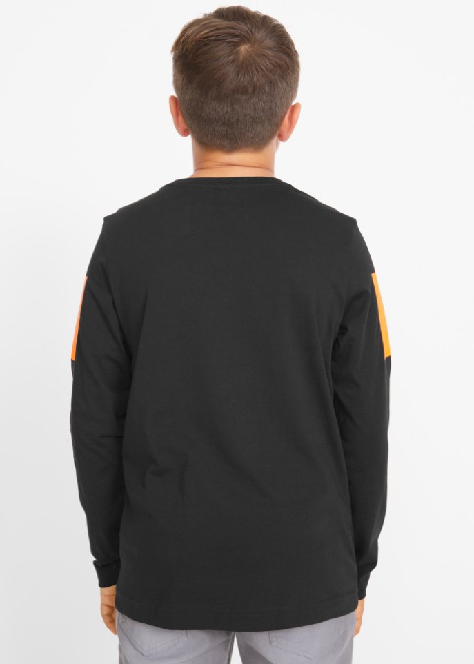 Jungen Langarmshirt mit coolem Druck aus Bio-Baumwolle