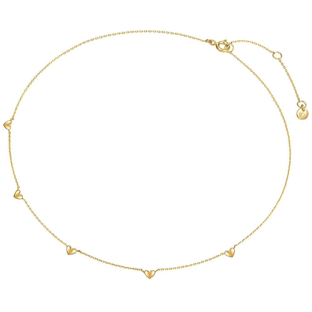 Glanzstücke München Collier en argent Coeur Argent sterling en Or jaune collier