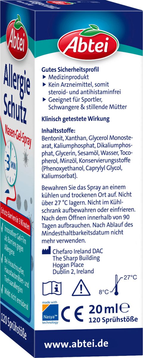 Nasenspray Allergie Schutz Nasen-Gel-Spray, 20 ml