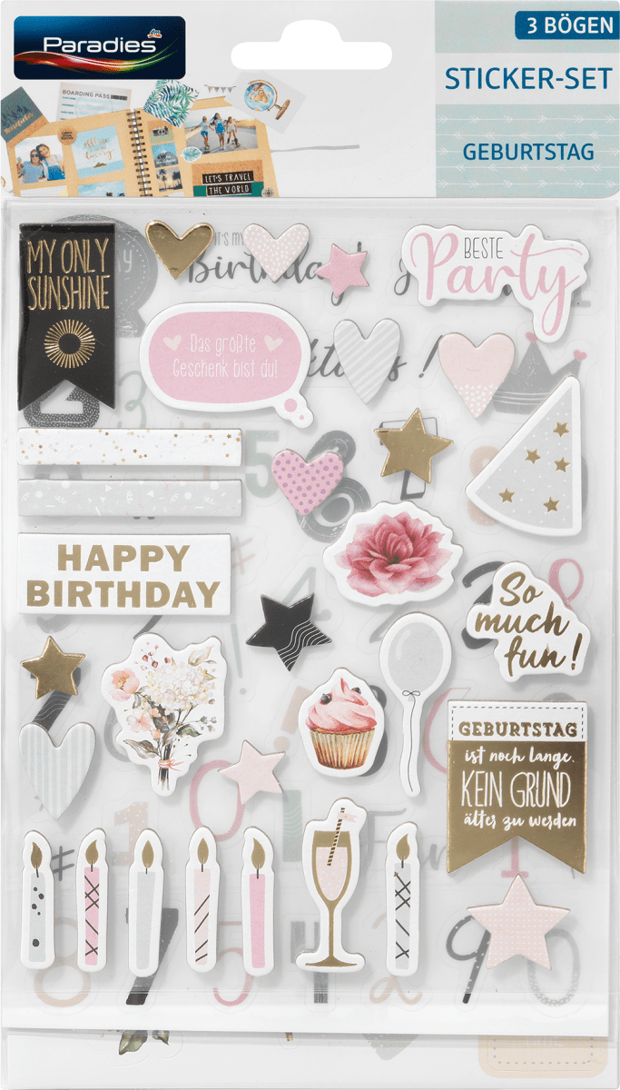 Stickerset Geburtstag, 1 St