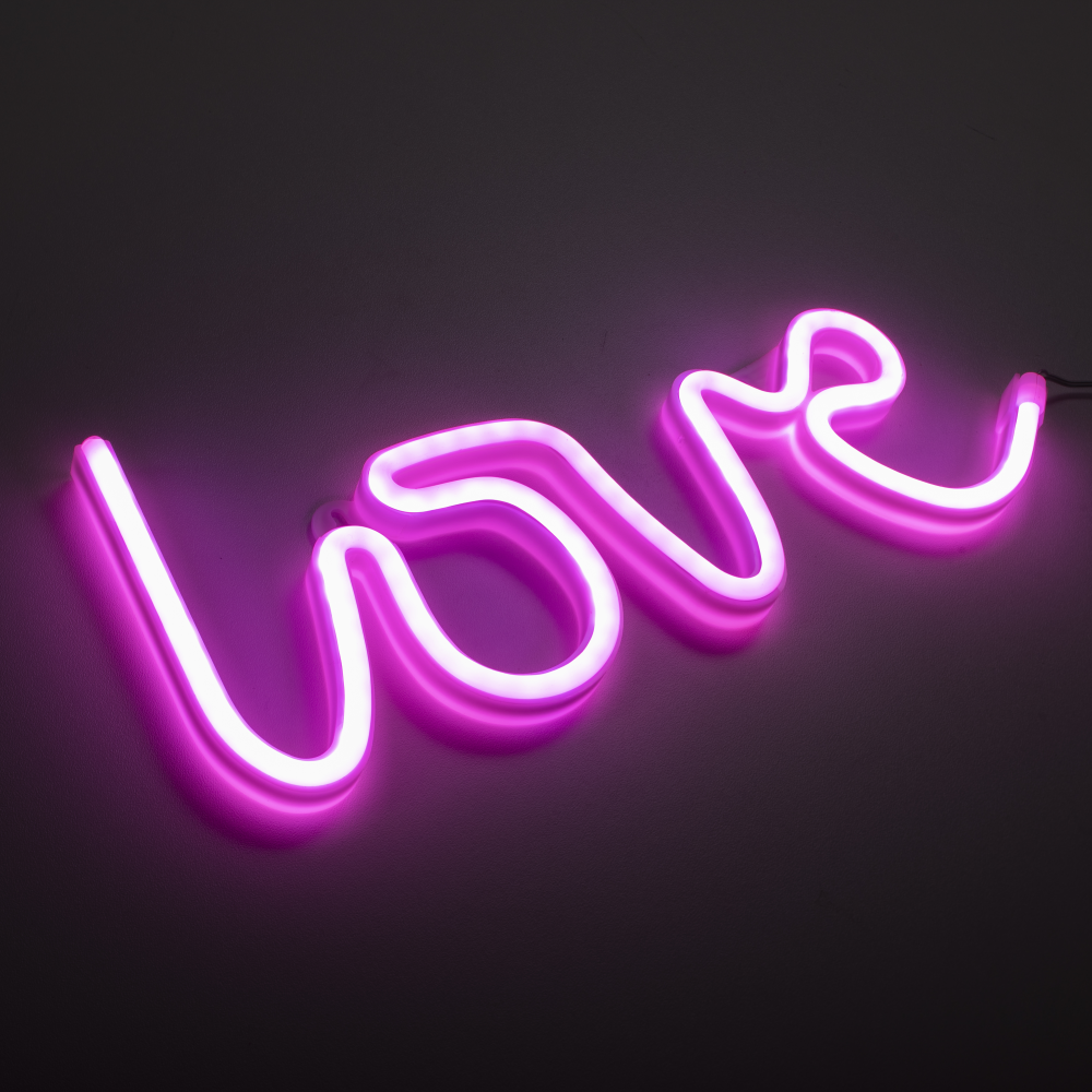 Neon-LED-Bild Neon-Love pink