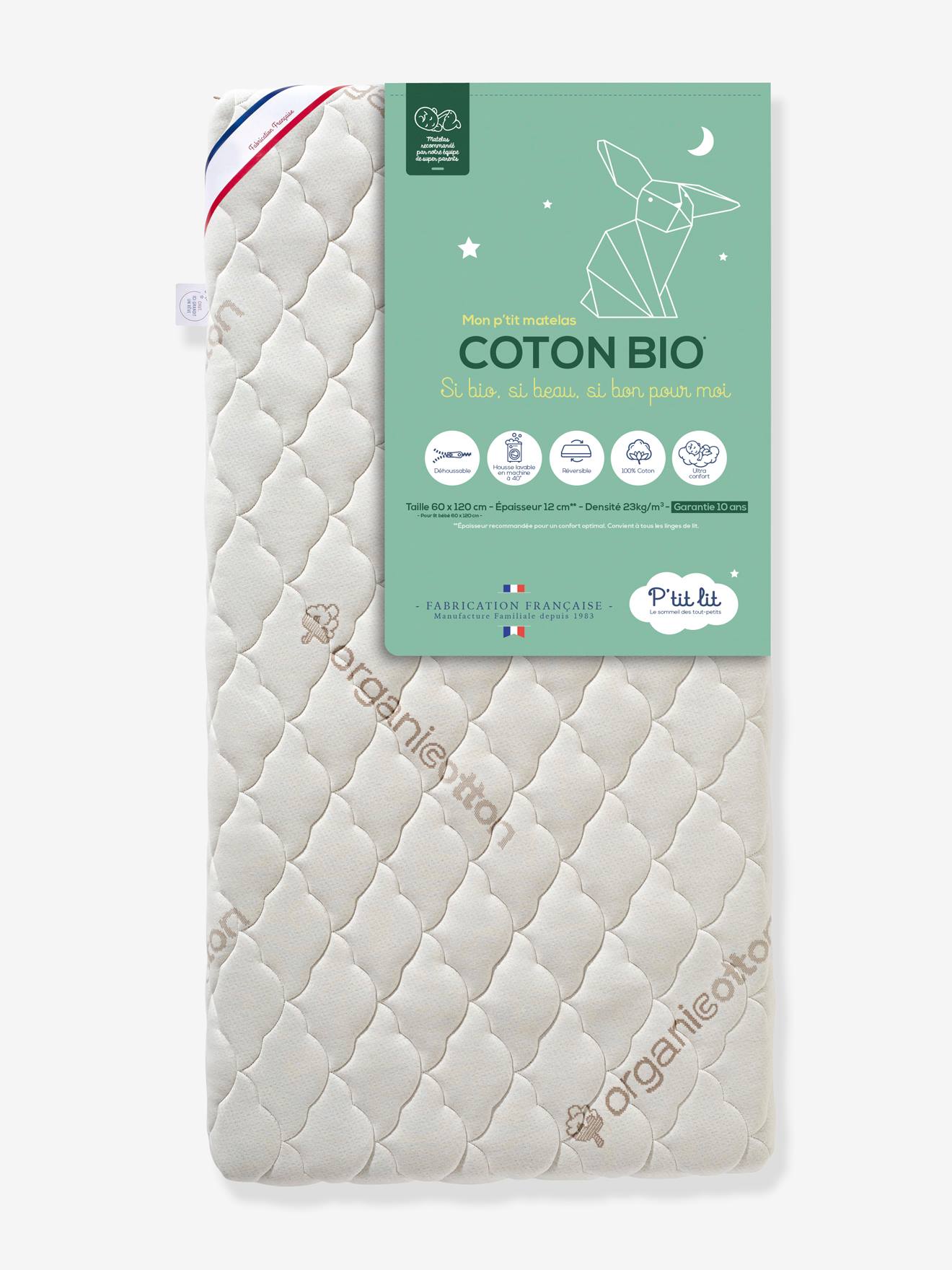 P'tit lit Baby Matratze mit Bio-Baumwolle COTON BIO P'TIT LIT - weiß