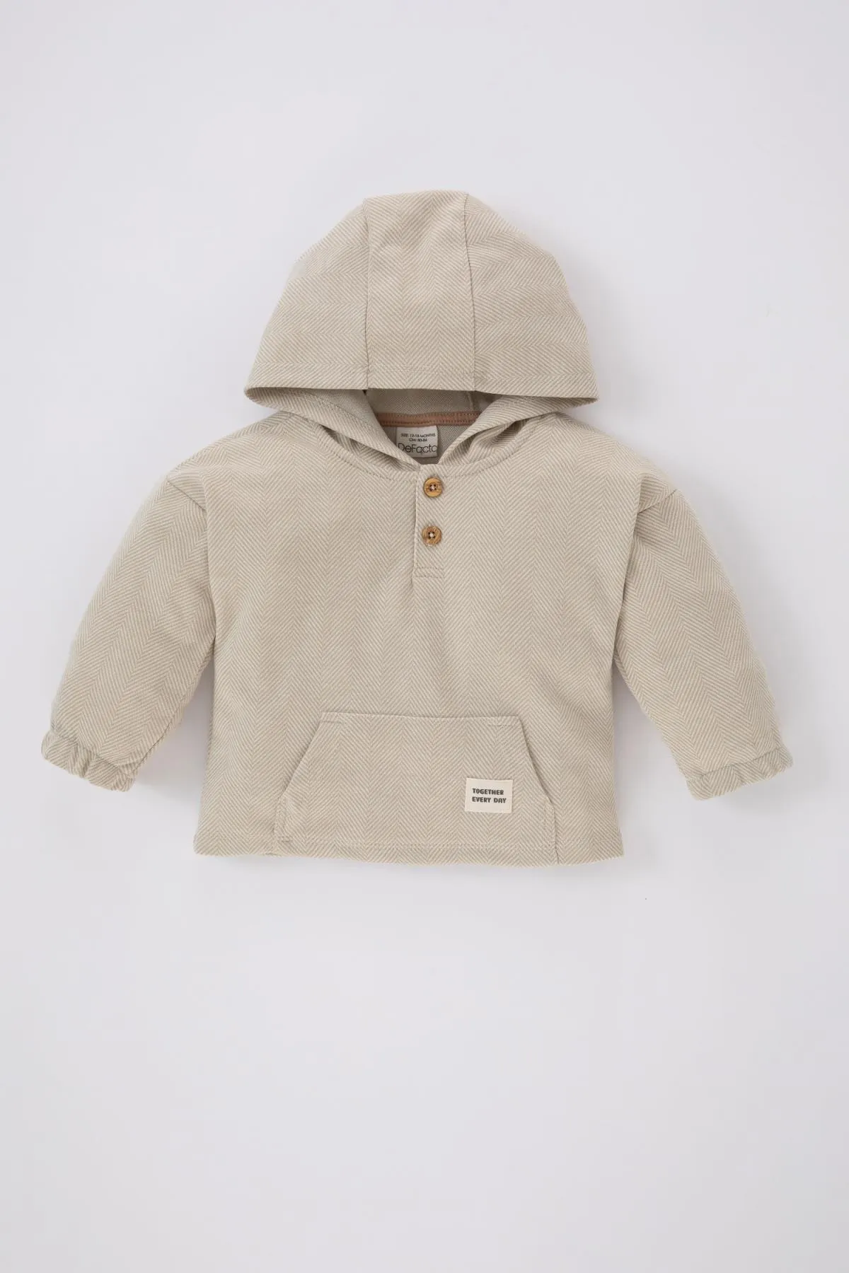 DeFacto  Sweatshirt mit normaler Passform und Knopfkragen für Babys (Jungen).