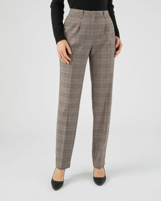 Pantalon large à carreaux