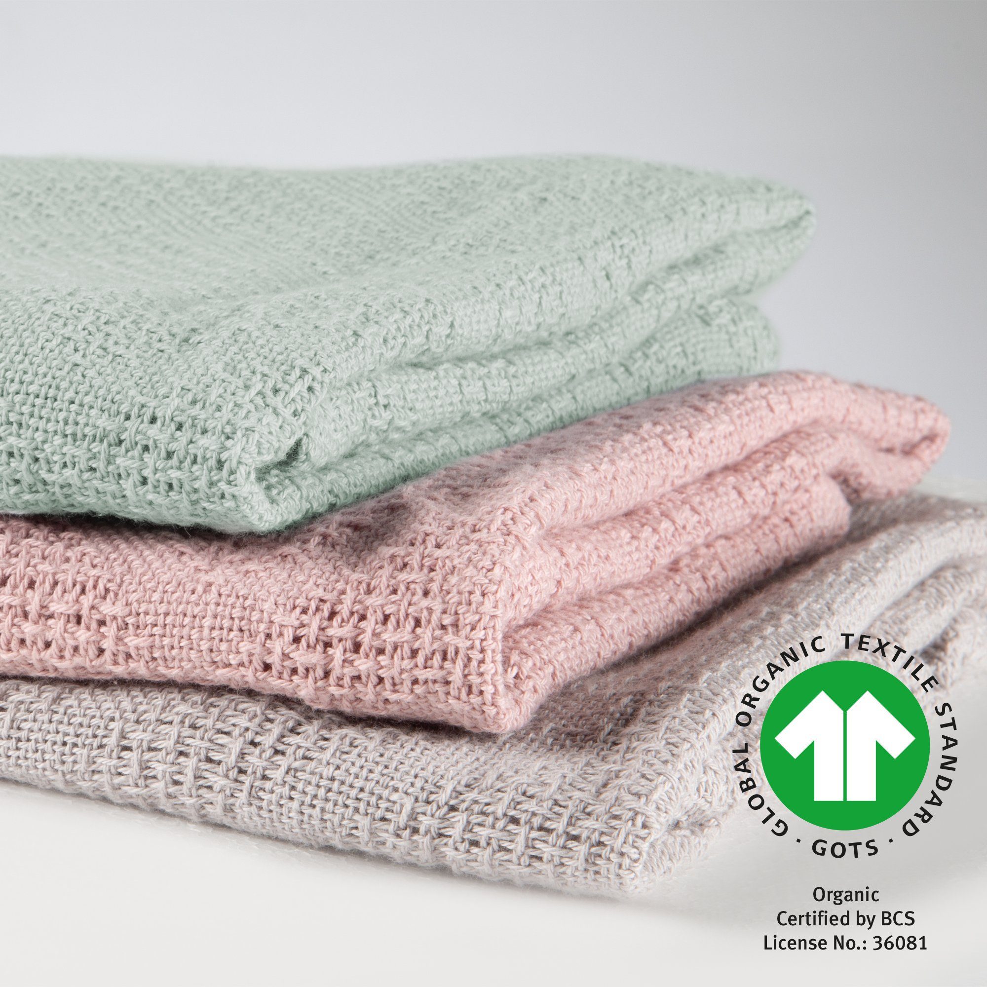 Babydecke Lil Planet, in verschiedenen Farben, roba®, Organic Decke in Strickoptik