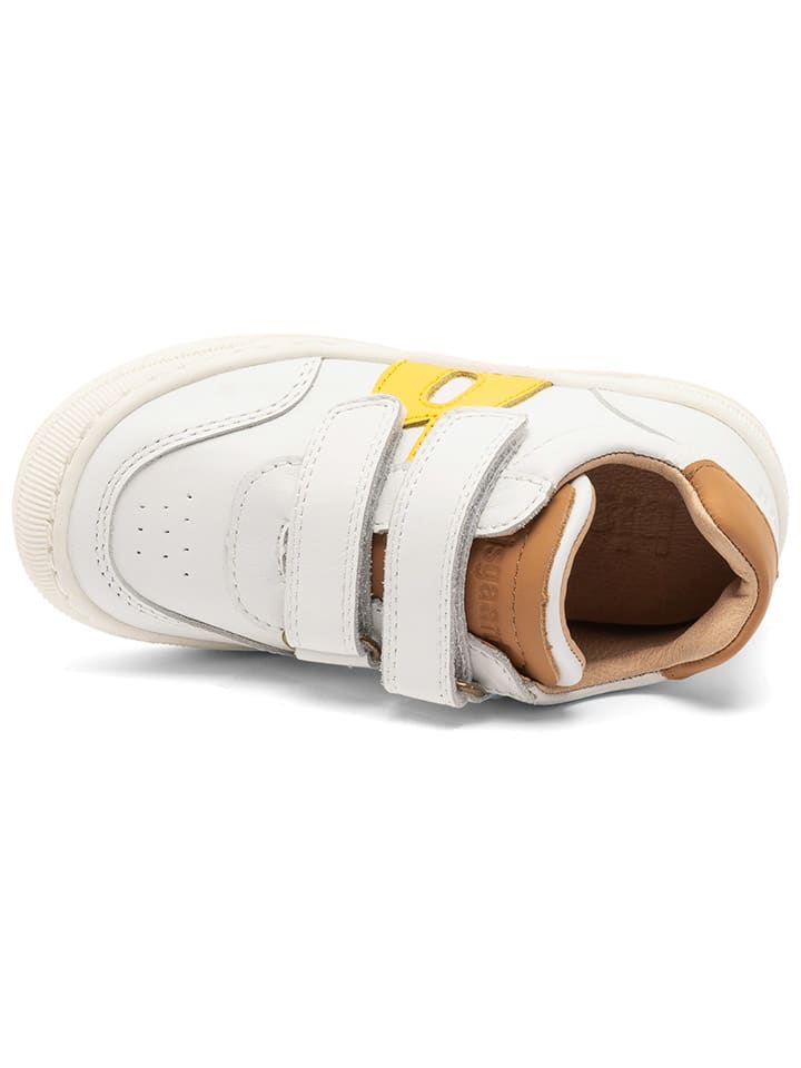 bisgaard Leder-Sneakers in Weiß/ Gelb günstig kaufen