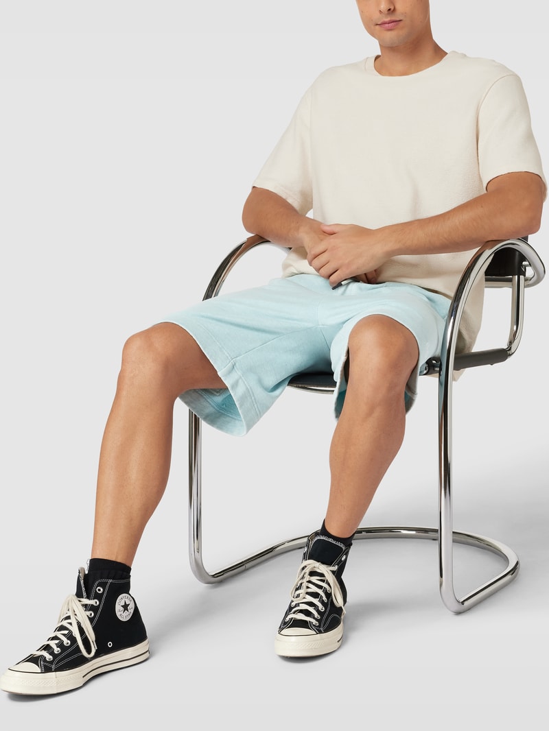 Shorts mit Label-Stitching Modell 'Neon' in mint