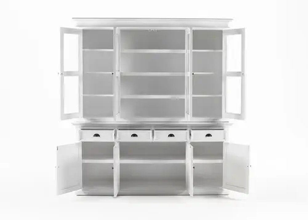 Novasolo Küchenbuffet Halifax Bücherschrank mit 4 Glastüren