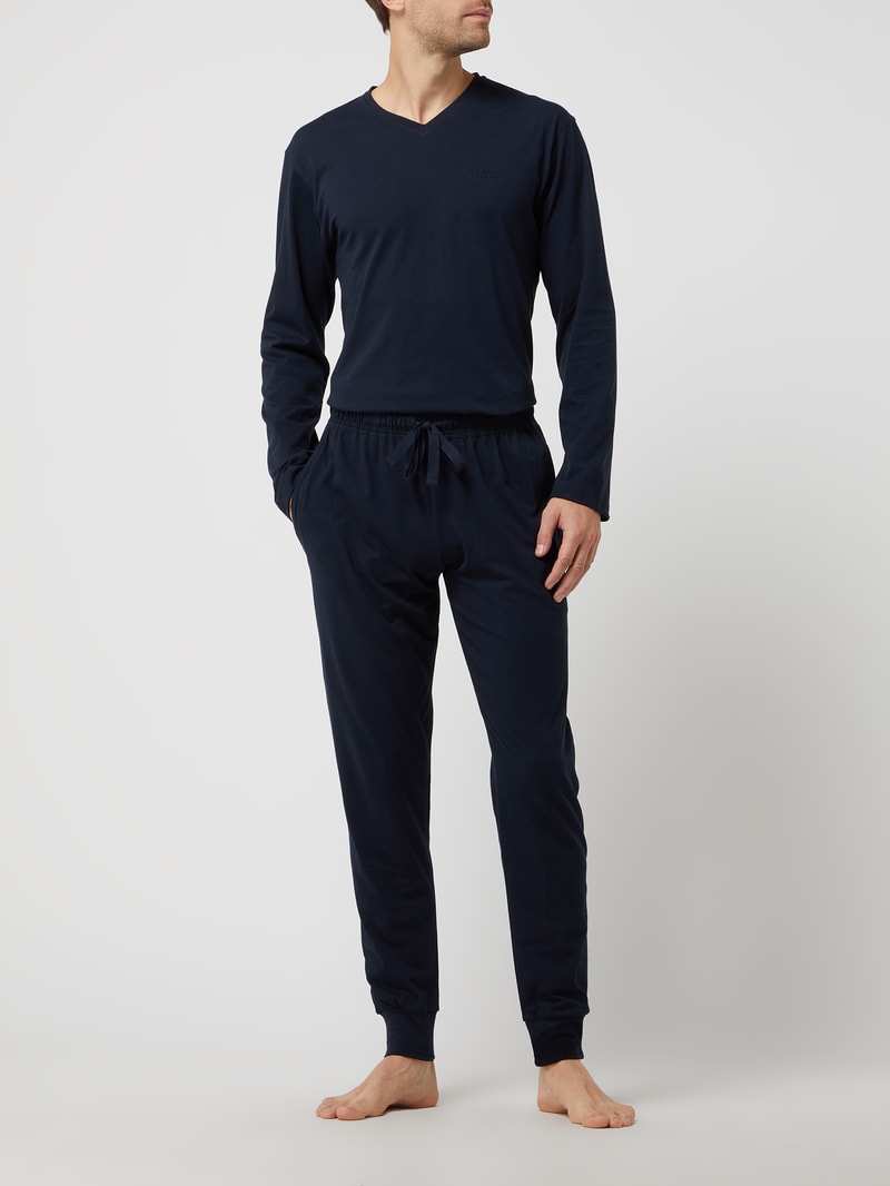 Pyjama-Hose aus Baumwolle in dunkelblau