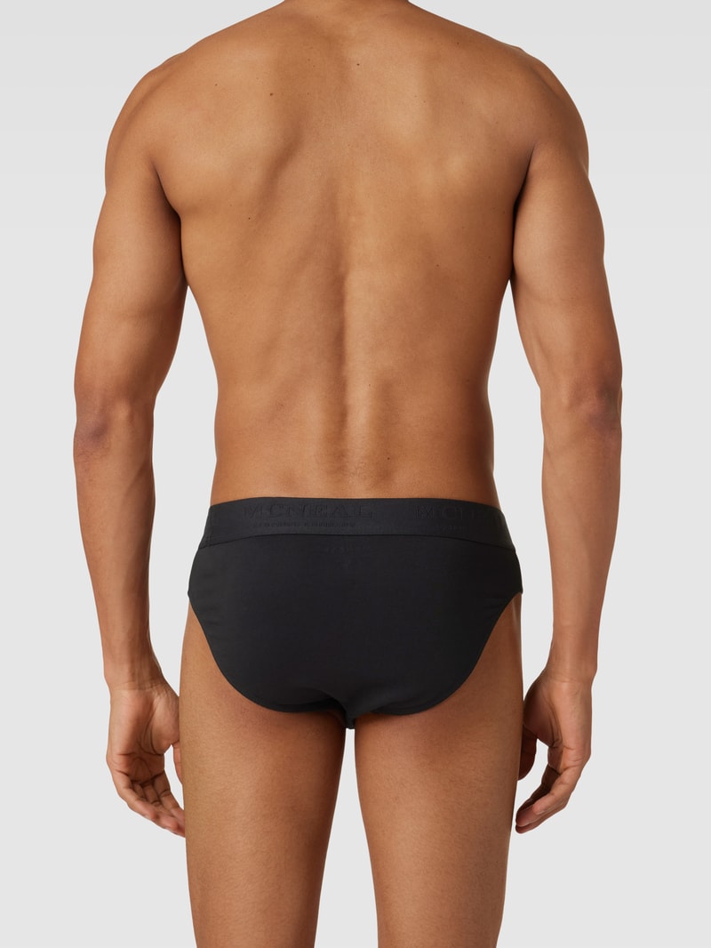 Slip mit Logo-Bund im 7er-Pack in schwarz