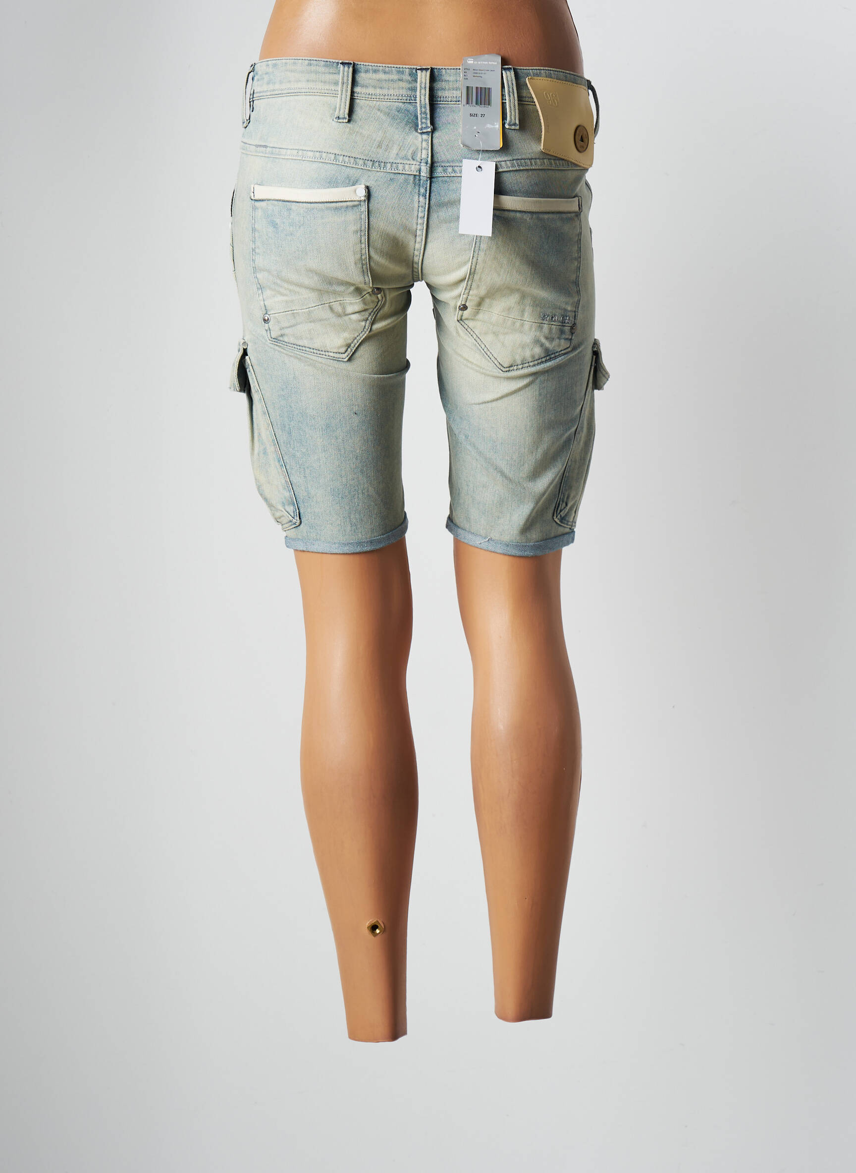 G Star Bermudas Femme couleur bleu