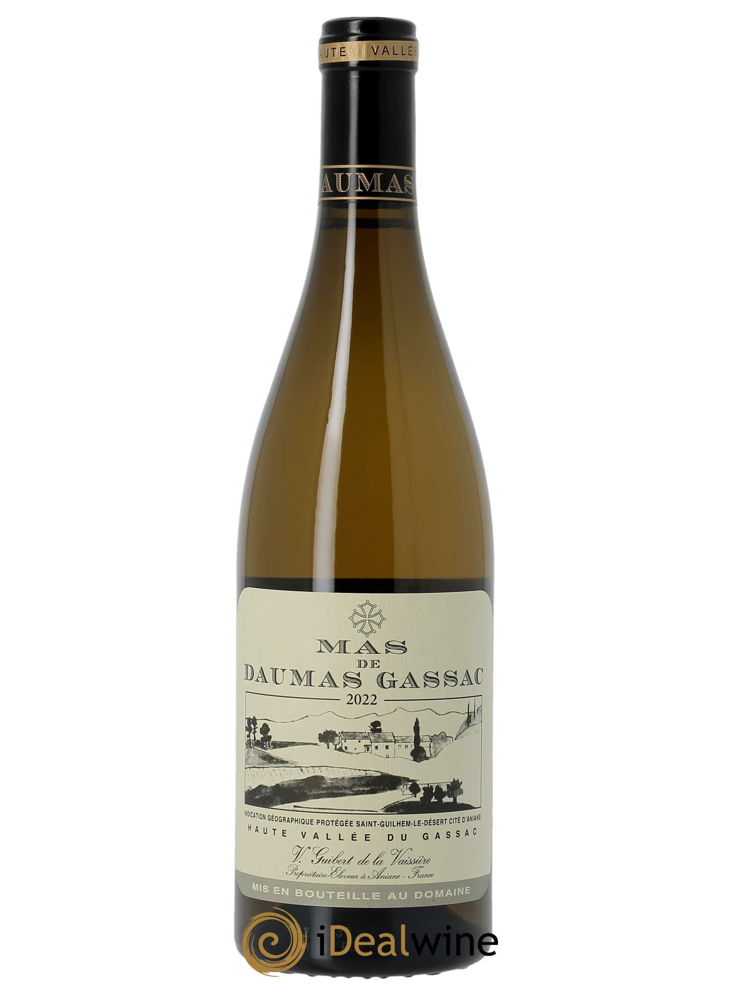 IGP St Guilhem-le-Désert - Cité d'Aniane Mas Daumas Gassac Famille Guibert de La Vaissière  2022 - Lot de 1 Bouteille