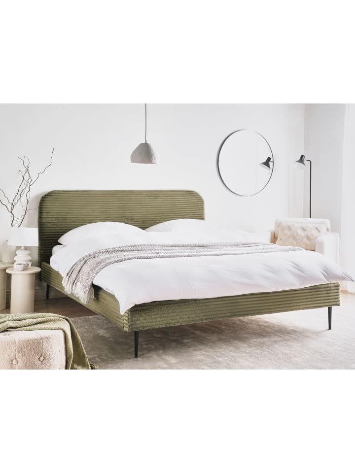 Beliani Doppelbett FLAYAT in Grün/Schwarz - (W) 193 x (H) 109 x (L) 215 cm günstig kaufen onesize