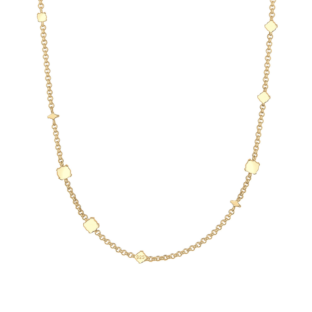 Elli PREMIUM Elli PREMIUM Collier Erbskette Synthetischer Opal Stein 925 Silber collier