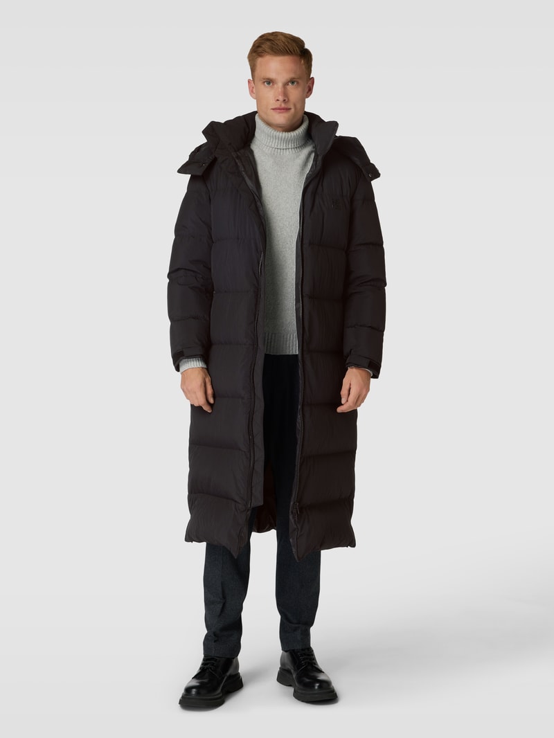 Steppmantel mit Kapuze Modell 'Mikky' in schwarz