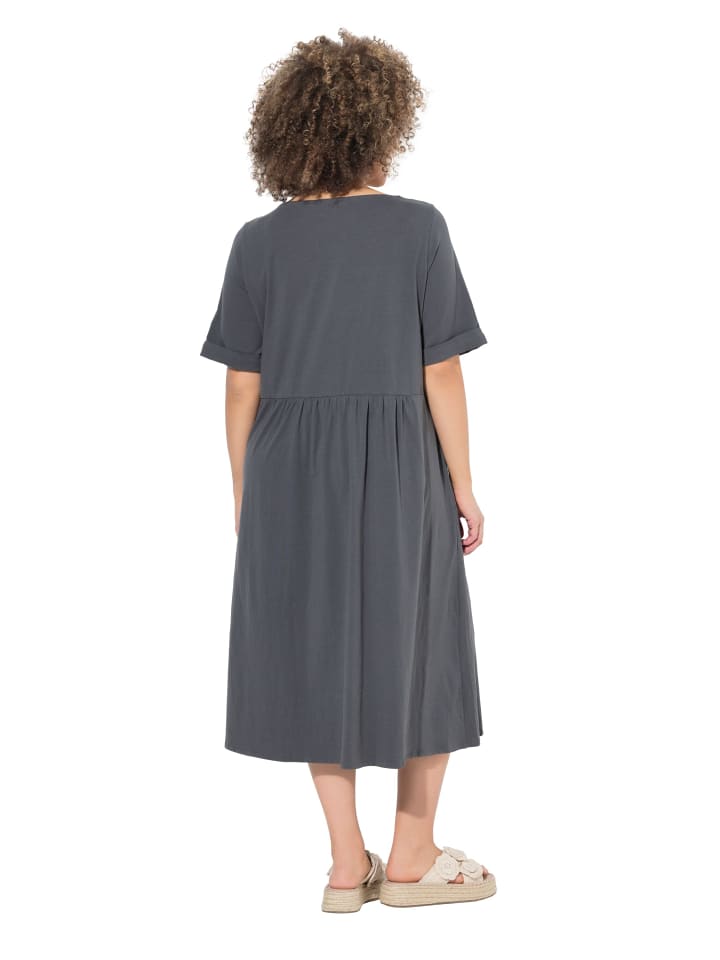 Ulla Popken Midikleid in graphitgrau günstig kaufen 50-52