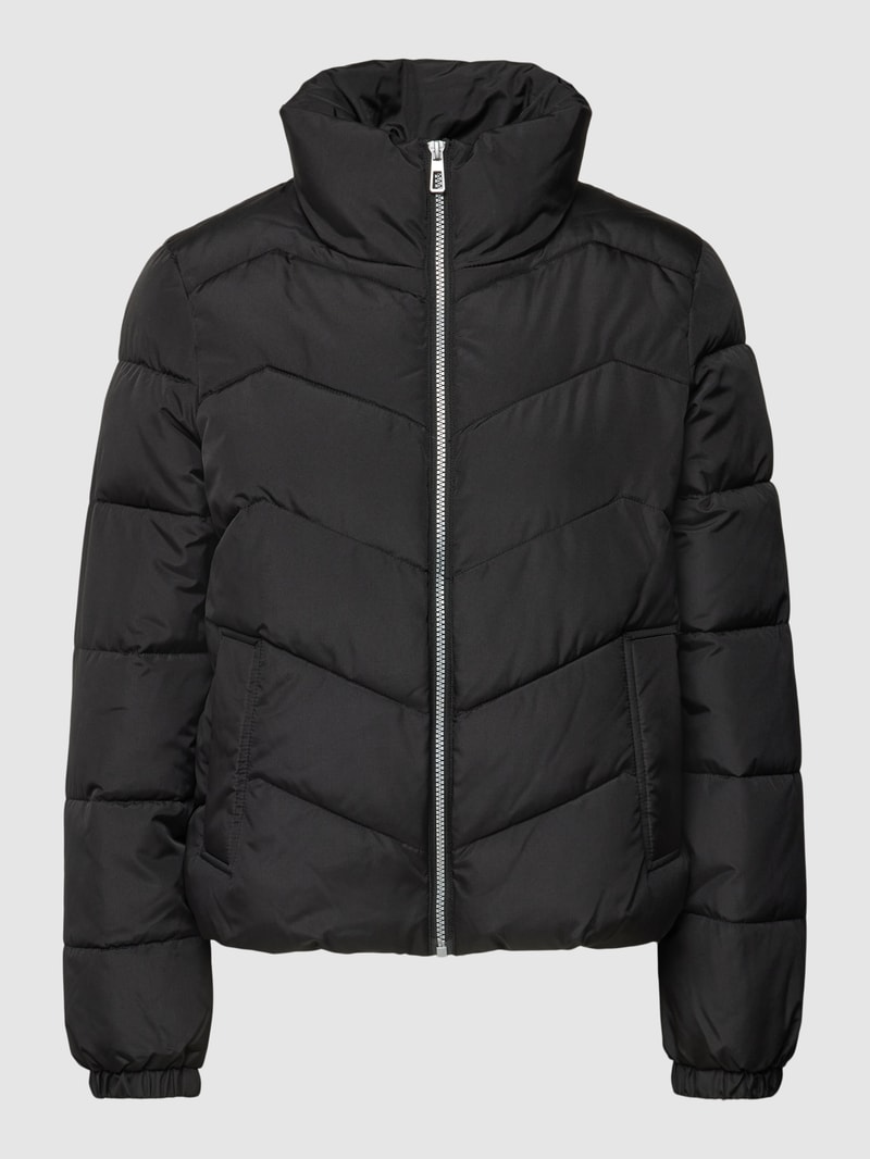 Steppjacke mit Reißverschlusstaschen Modell 'LIGA' in schwarz