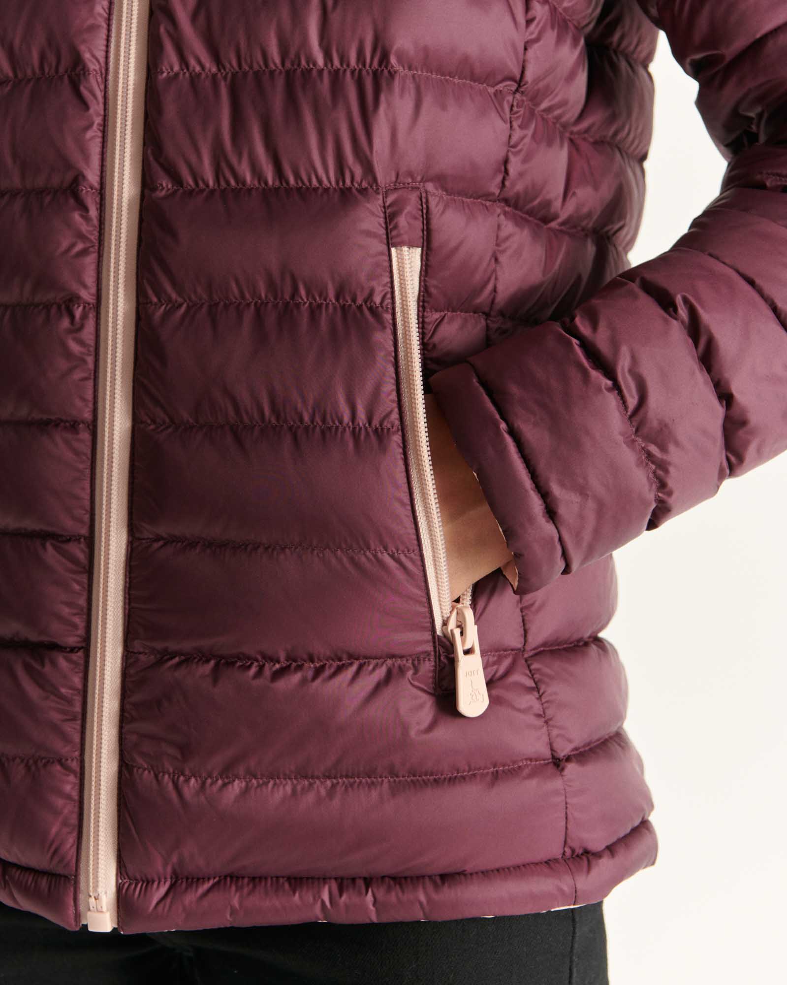 Doudoune réversible Rose pale/Aubergine Vienne