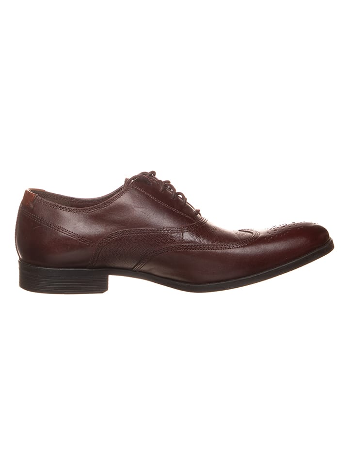 Clarks Leder-Schnürschuhe ''Gilmore Wing'' in Dunkelbraun günstig kaufen