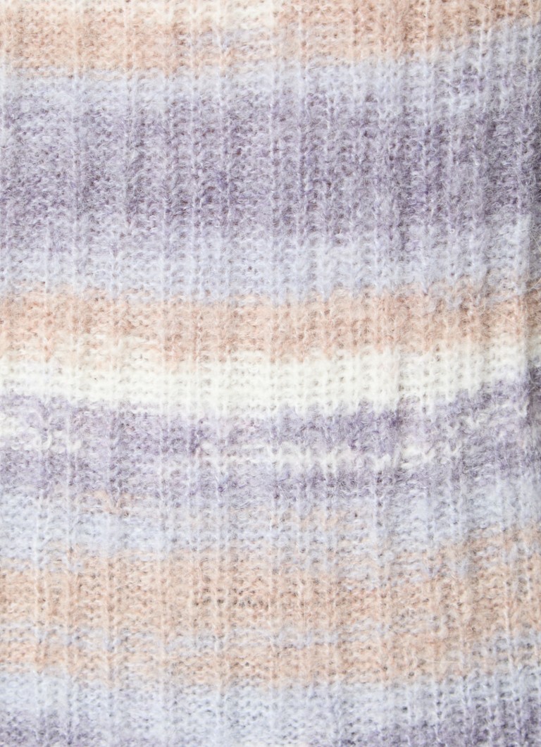 OLAF Chunky knit top in alpaca wool blend with stripe print