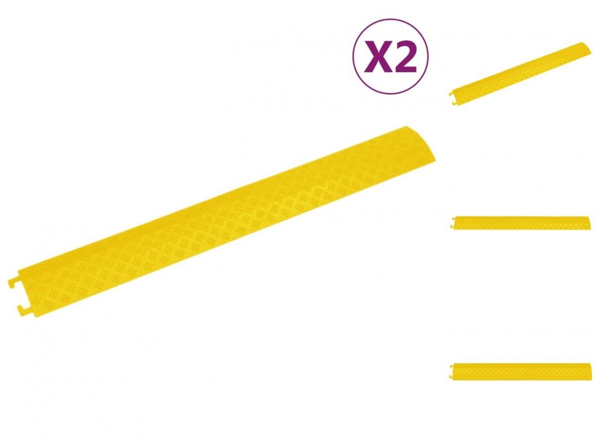 vidaXL Parkschwelle Kabelbrücken 2 Stk 98,5 cm Gelb