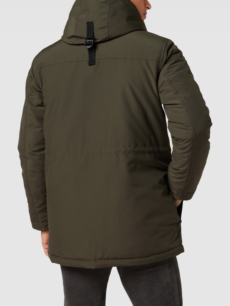 Parka mit Kapuze in olivgrün