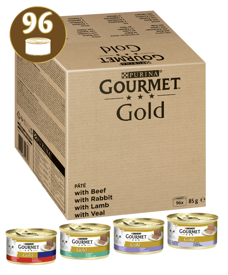 GOURMET Nassfutter GOURMET Gold Feine Pastete Sorten-Mix 96x85g