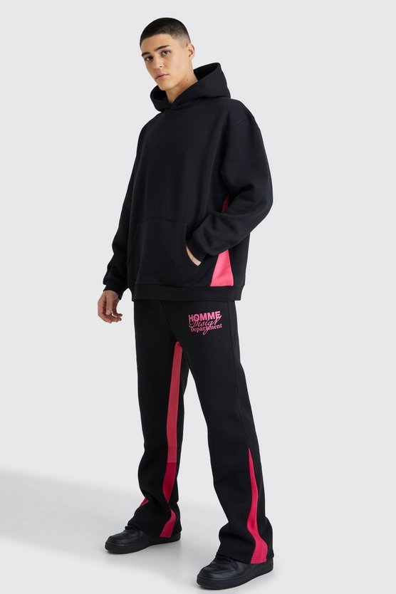 Oversize Trainingsanzug mit Homme-Print