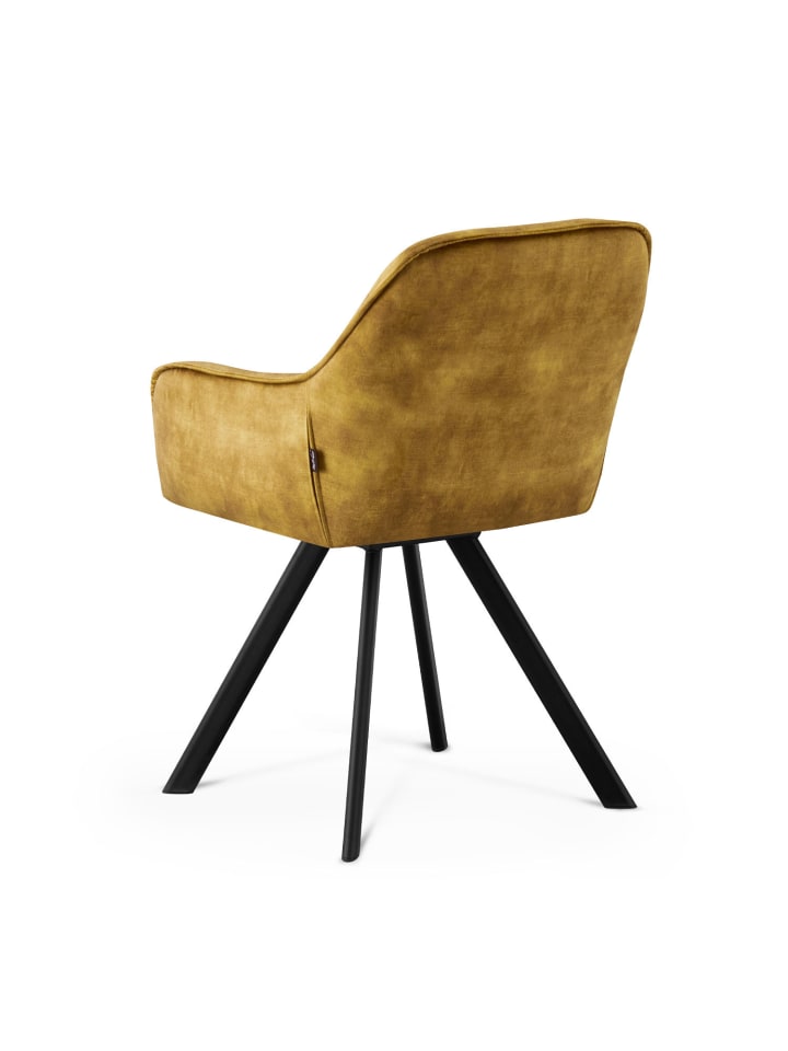 B&D Home 2er-Set: Drehstuhl DIETER in Gelb - (B)56 x (H)84 x (T)61 cm günstig kaufen onesize