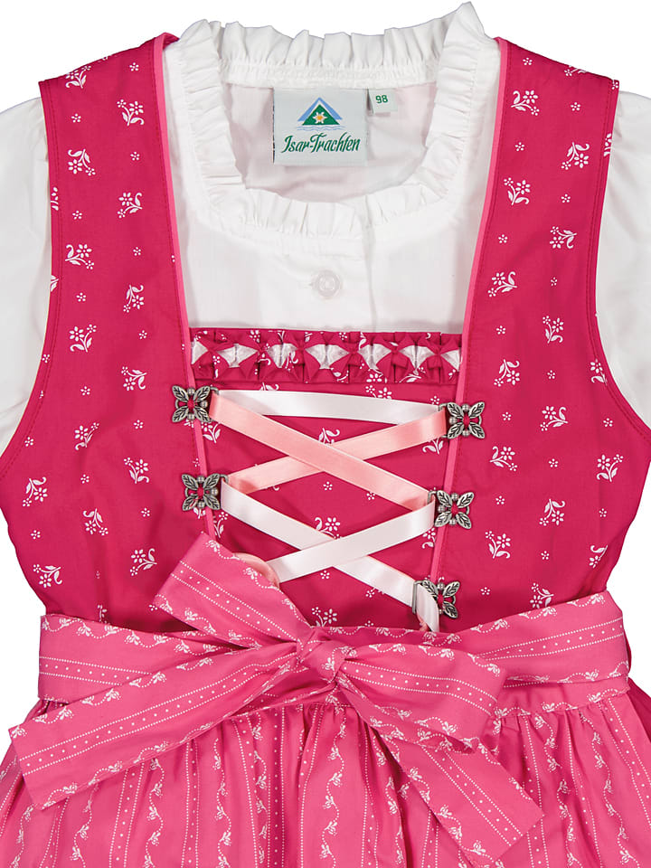 Isartrachten Dirndl in Pink günstig kaufen