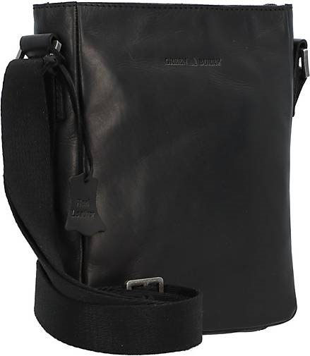 Greenburry Pure Black Umhängetasche Leder 17 cm