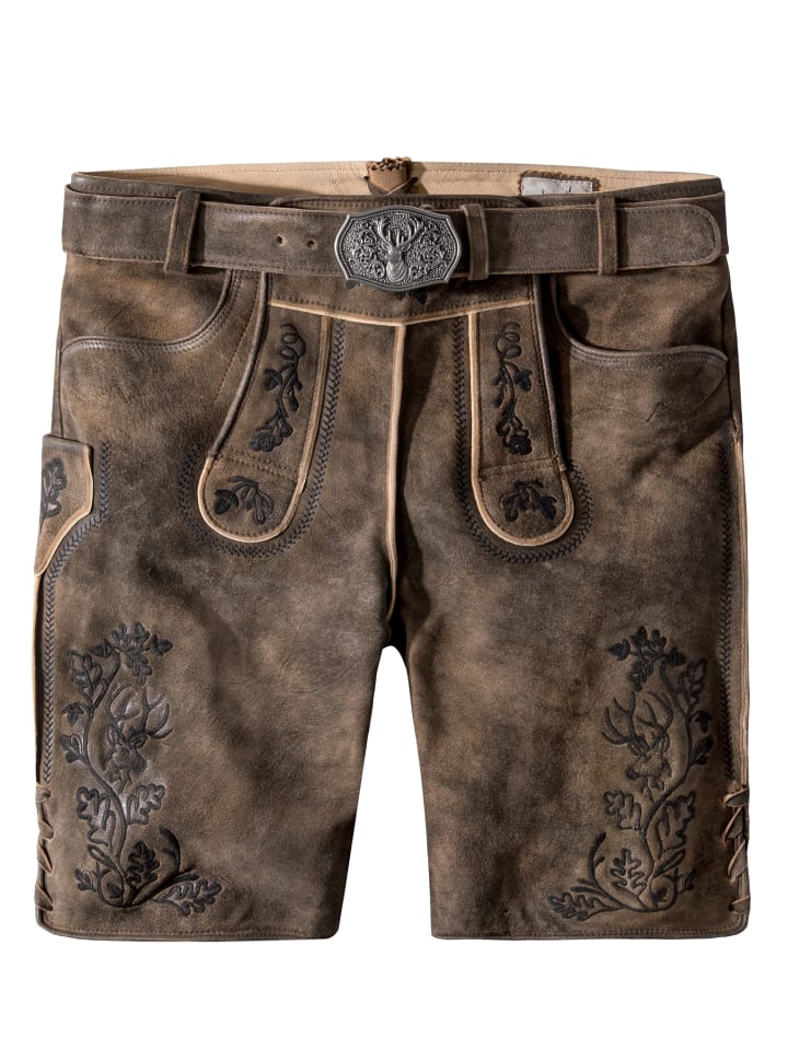 Stockerpoint Stockerpoint Trachtenlederhose Edgar in kiesel gespeckt-schwarz günstig kaufen