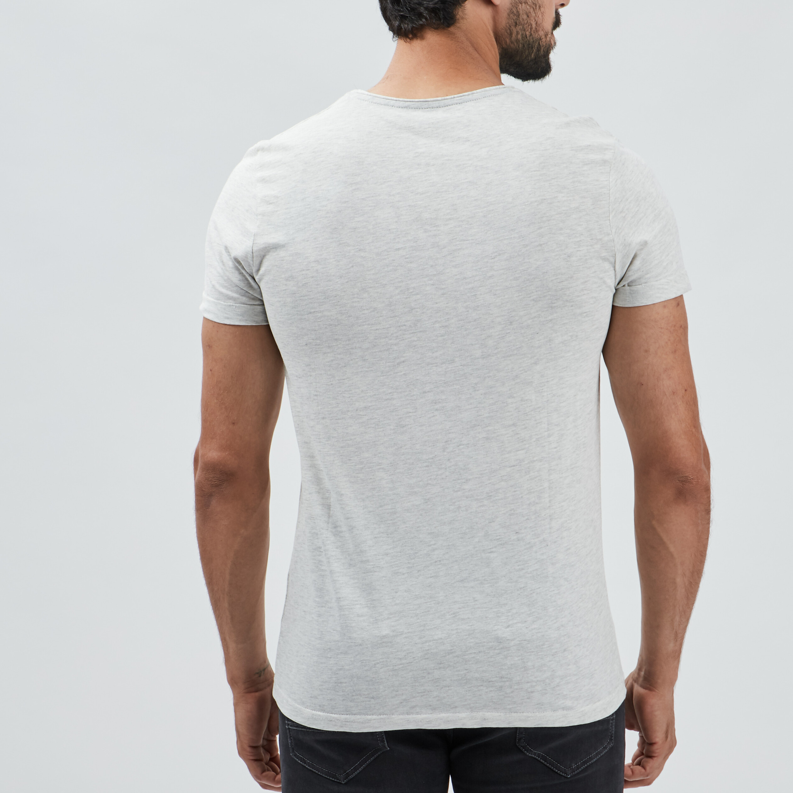 T-shirt manches courtes poche plaquée ecru homme | La Halle