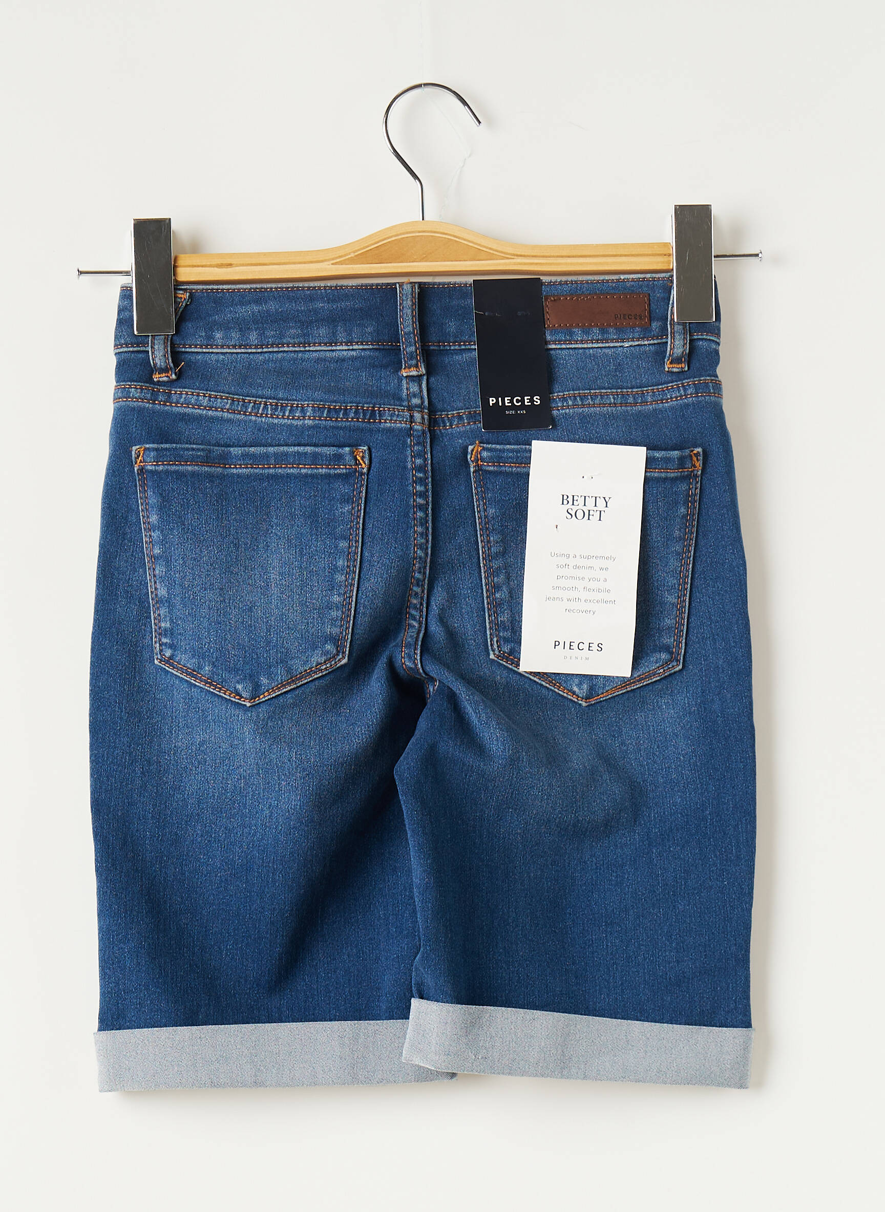 Pieces Bermudas Femme couleur bleu