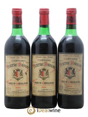 Château Tertre Daugay Grand Cru Classé  1969 - Lot de 3 Bouteilles