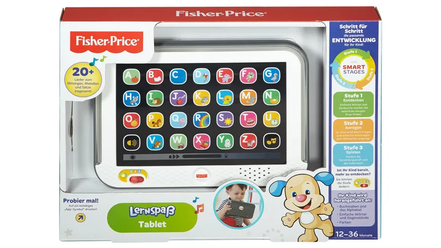 Fisher-Price Lernspaß Tablet, Baby-Spielzeug, Kindertablet, Lernspielzeug