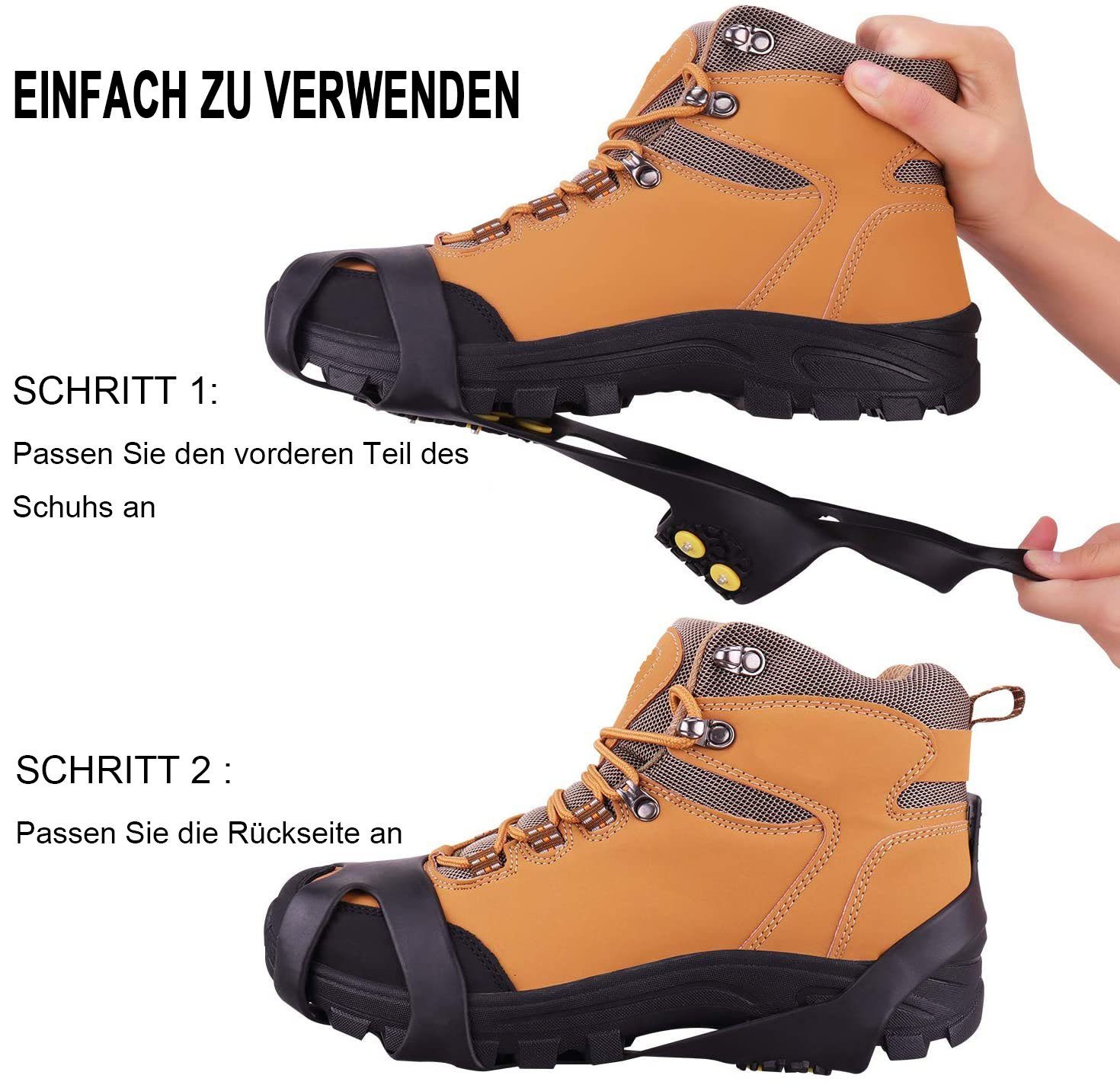 Jormftte Anti Slip Steigeisen Slip-on für Outdoor Kletterschuh