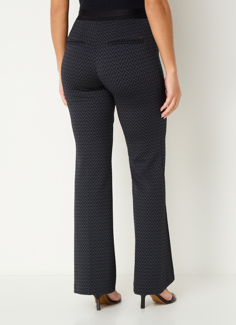 Gardeur Zaria high waist flared fit leggings with print