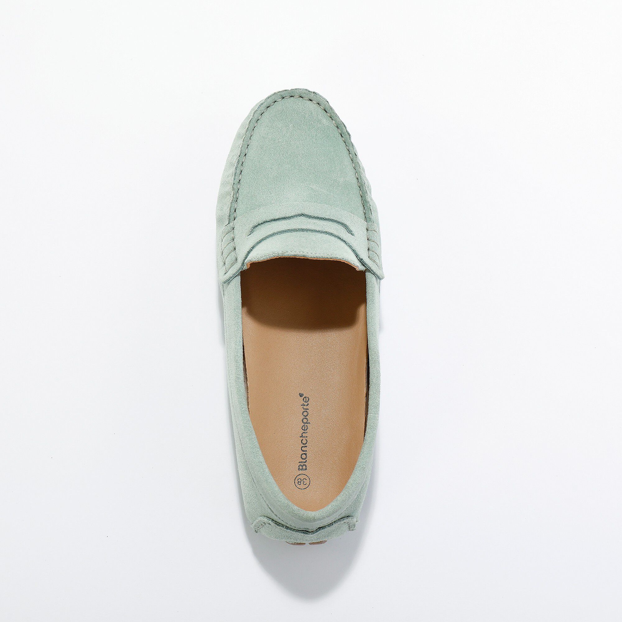 Mocassins en cuir velours