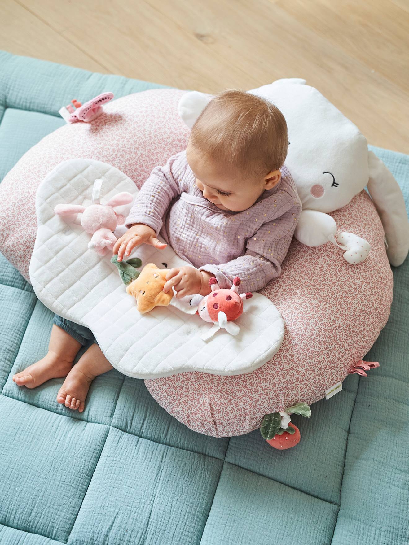 Coussin bébé des découvertes amis de la forêt