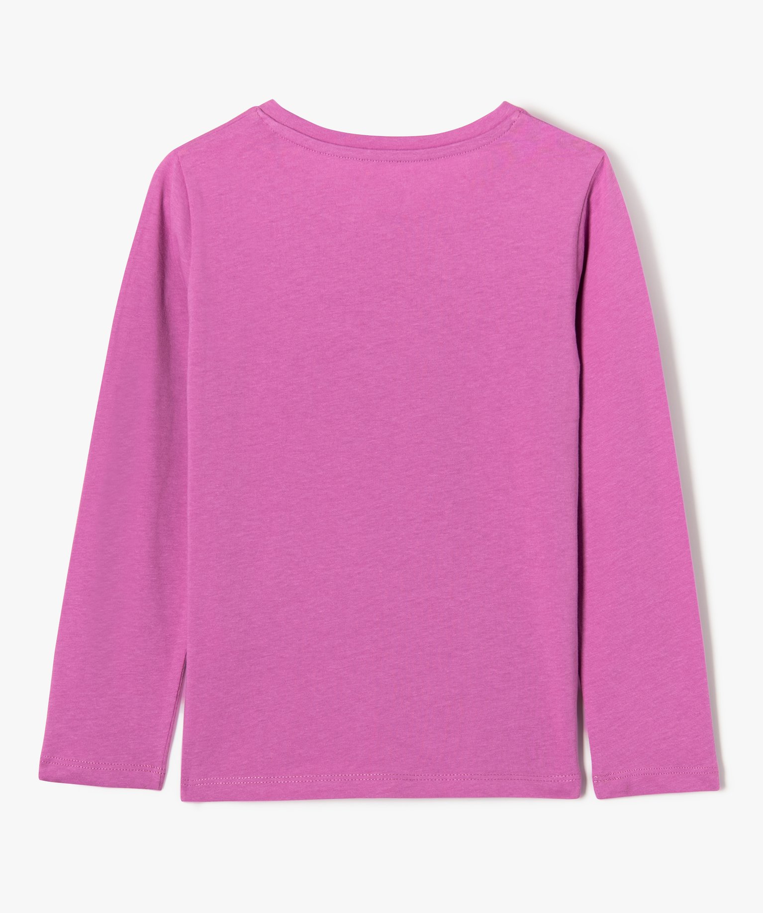 Tee-shirt à manches longues avec inscription fille violet | GEMO