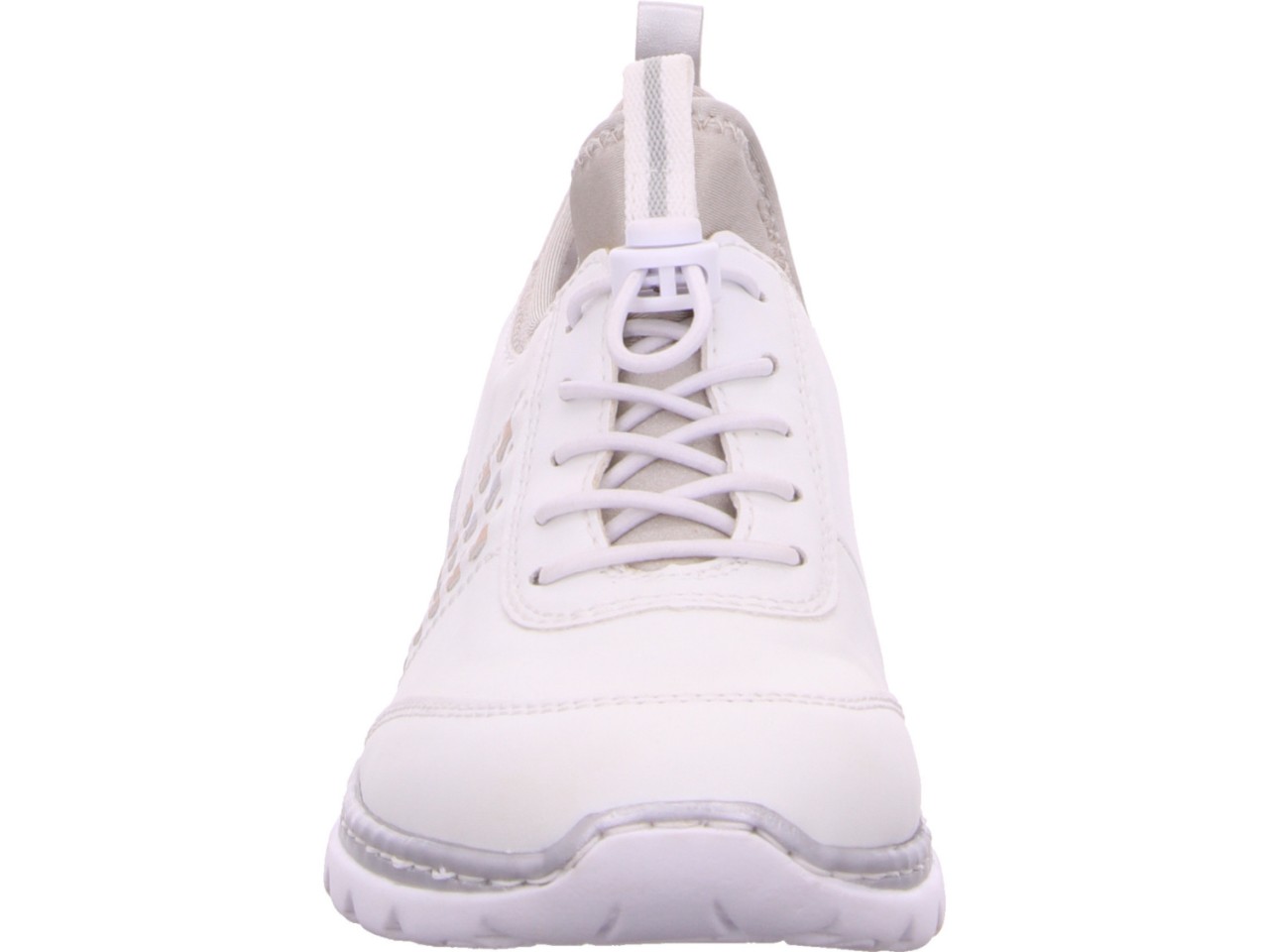 RIEKER Sportliche Slipper weiss