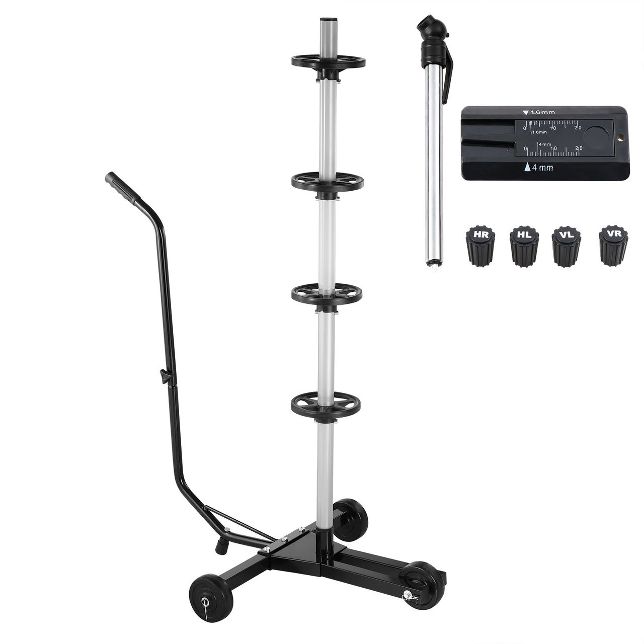 Casaria monzana® Felgenbaum Schwarz Alu bis 225mm fahrbar