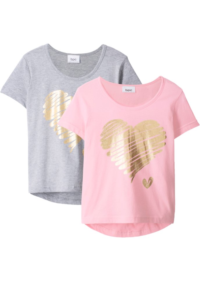 Mädchen T-Shirt (2er Pack) mit Bio-Baumwolle