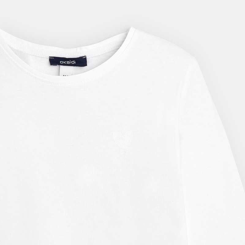 T-shirt basique motif cœur blanc fille