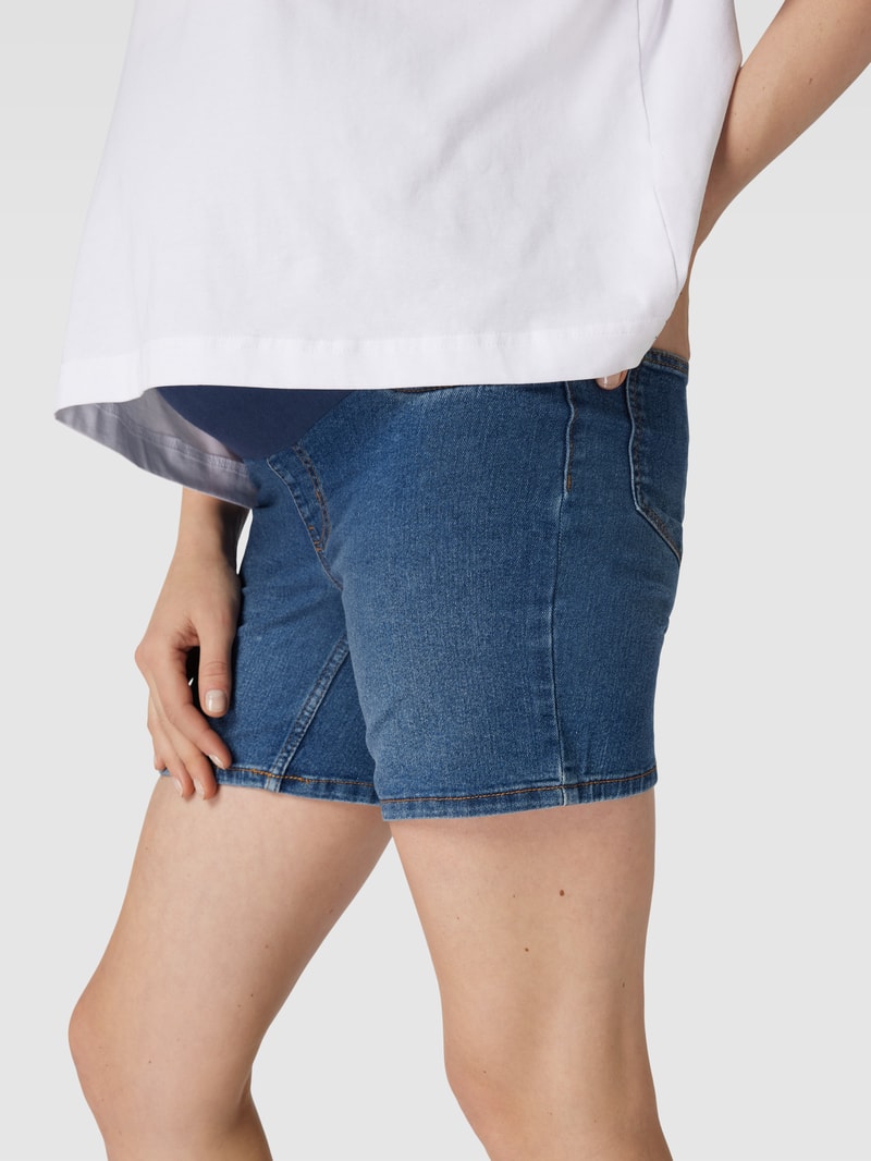Umstands-Bermudas mit elastischem Bund Modell 'AMY SKINNY' in jeans