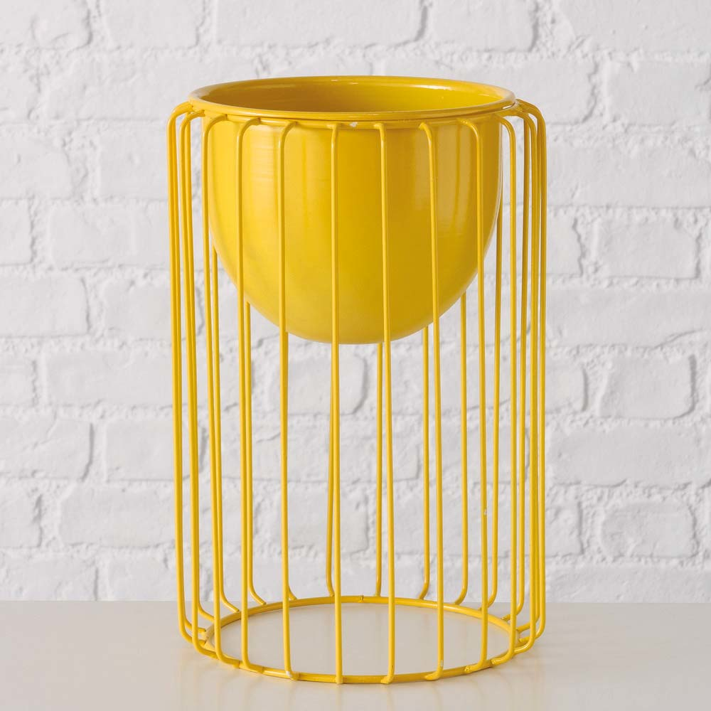 Pflanztopf Vaso gelb matt