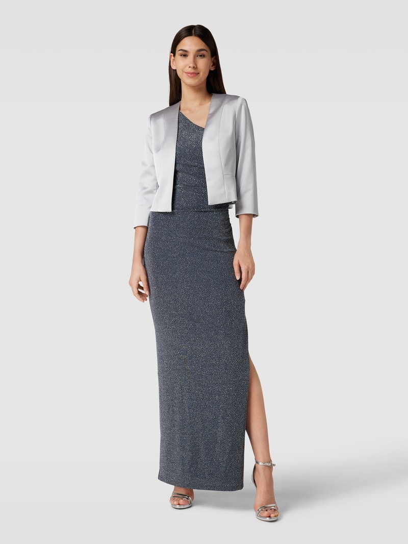 Cocktailjacke mit Effektgarn in hellgrau