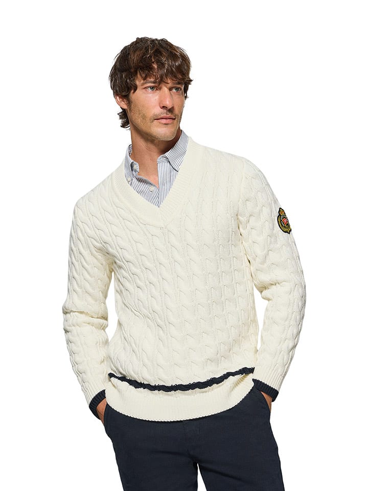 Polo Club Pullover in Creme günstig kaufen