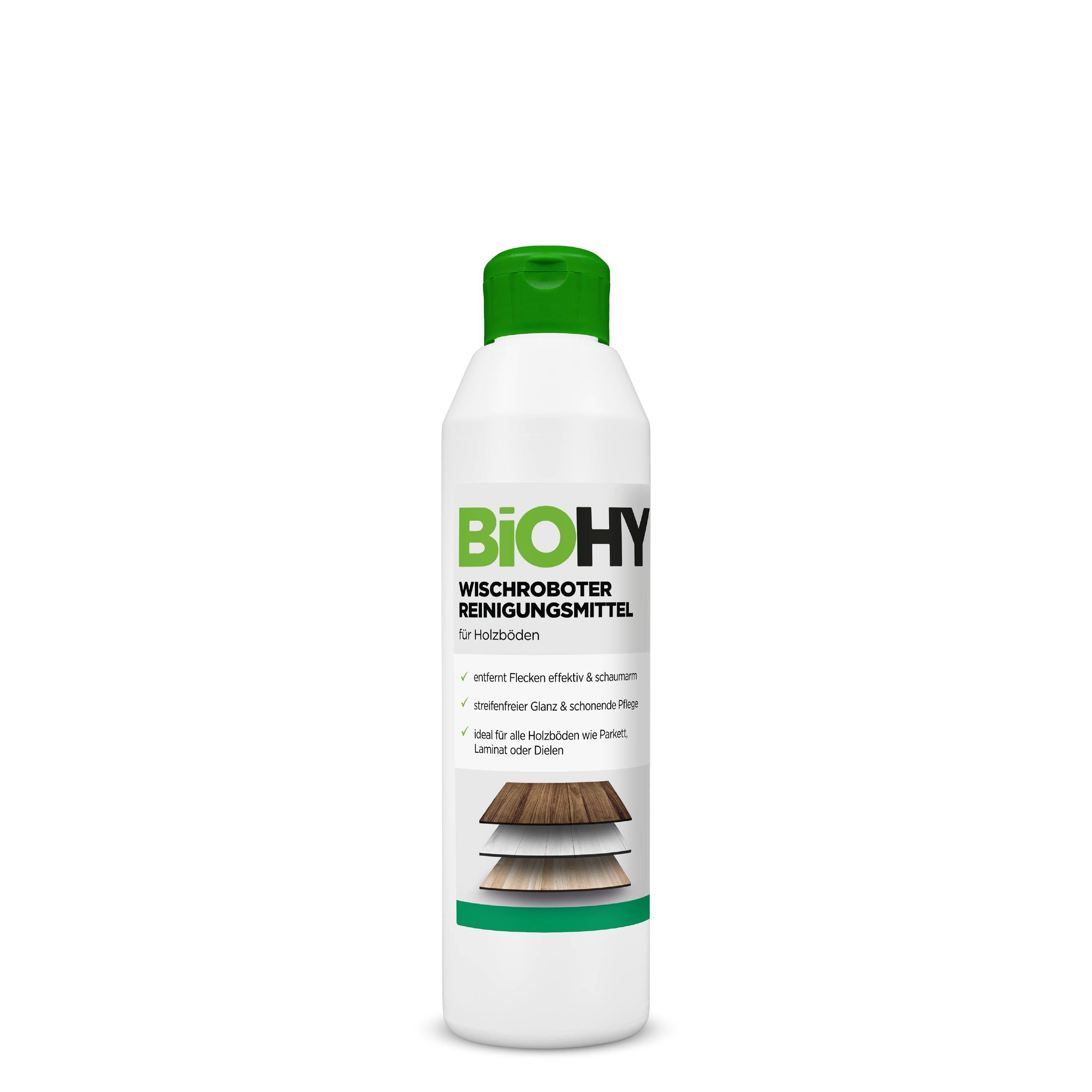 BiOHY Wischroboter Reinigungsmittel für Holzböden 1 x 250 ml Flasche... Vinyl- und Designbodenreiniger (1-St)